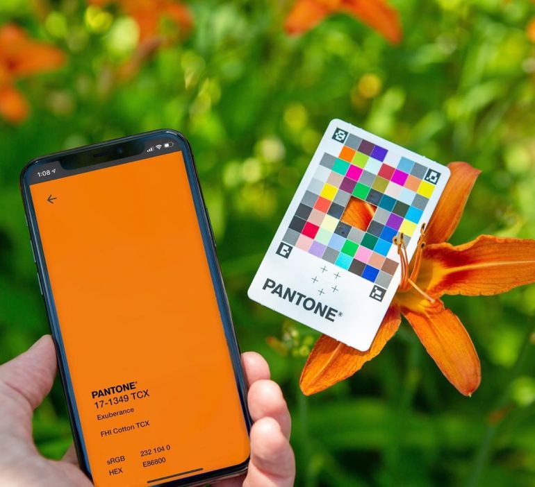 pantone color match card