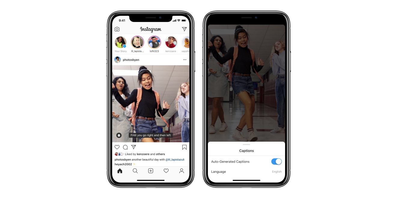Automatic captions IGTV