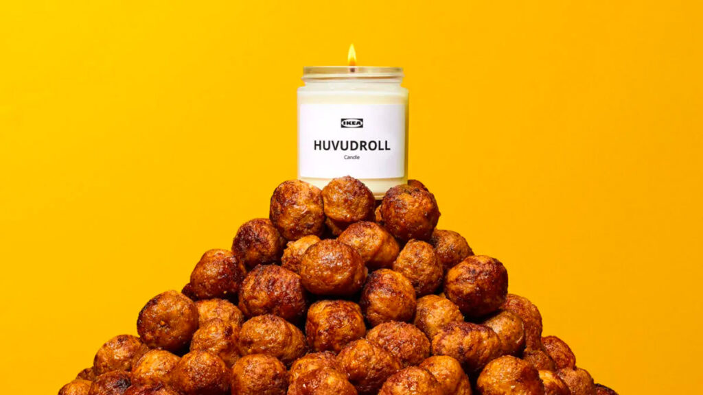 IKEA meatballs candle