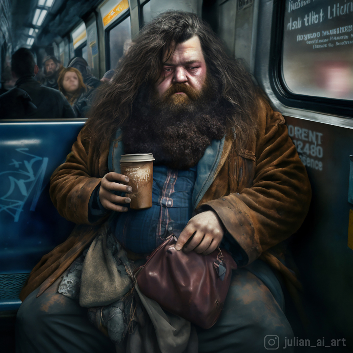 A.I. Art movie characters subway