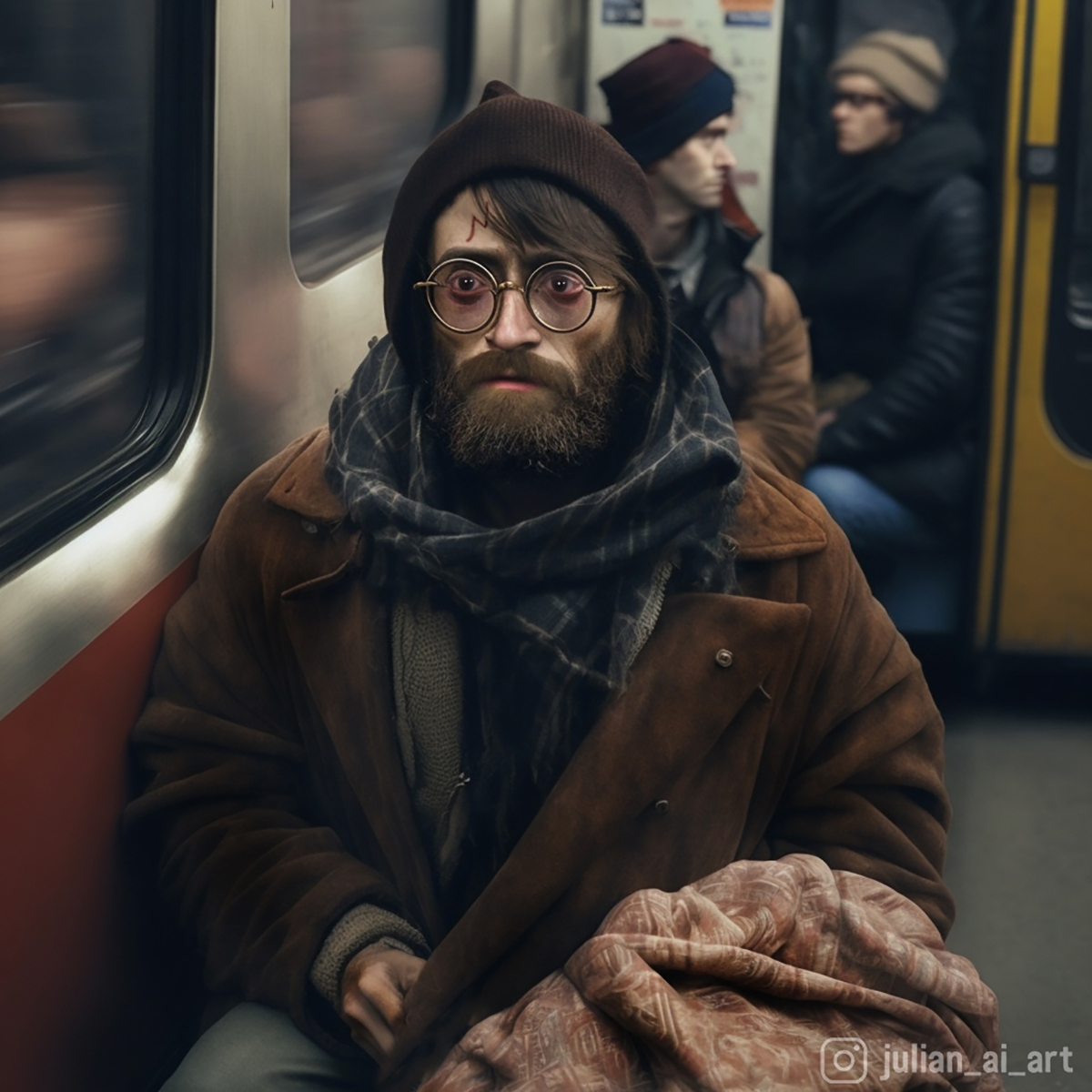 A.I. Art movie characters subway
