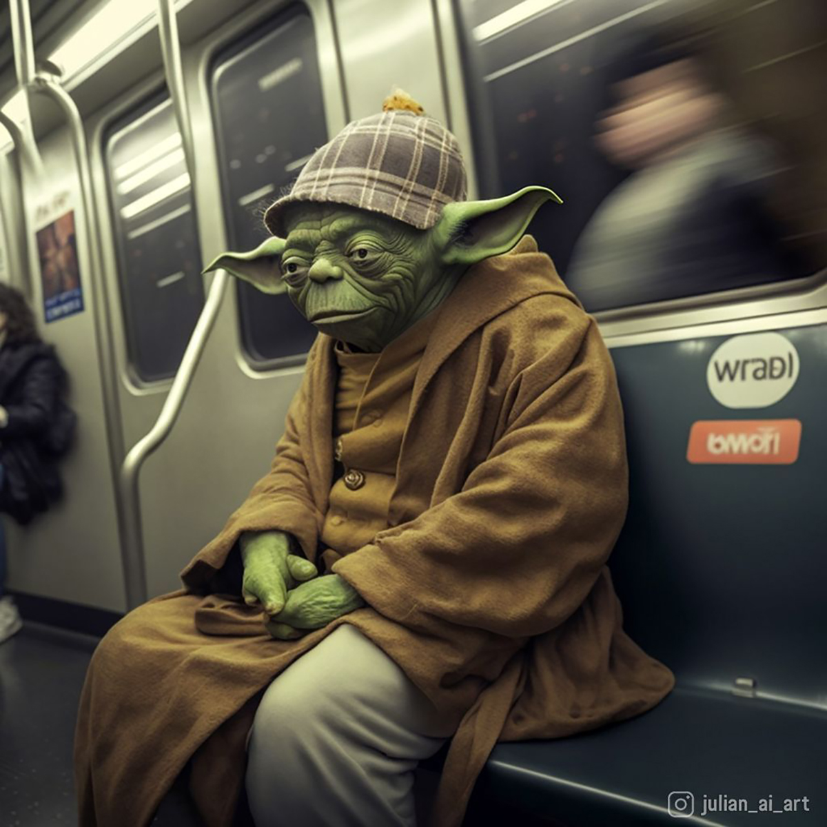 A.I. Art movie characters subway
