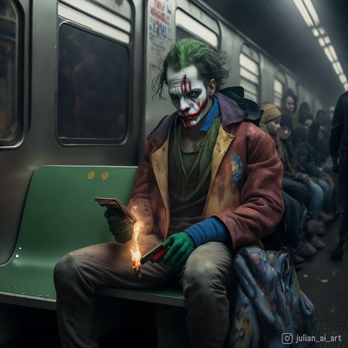 A.I. Art movie characters subway