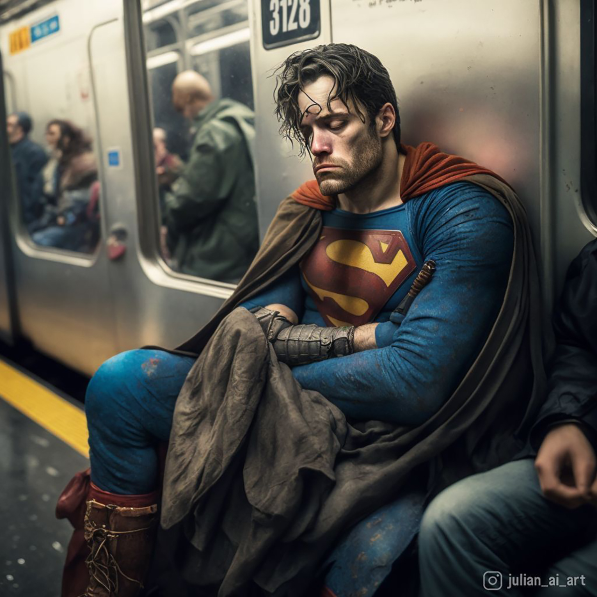 A.I. Art movie characters subway