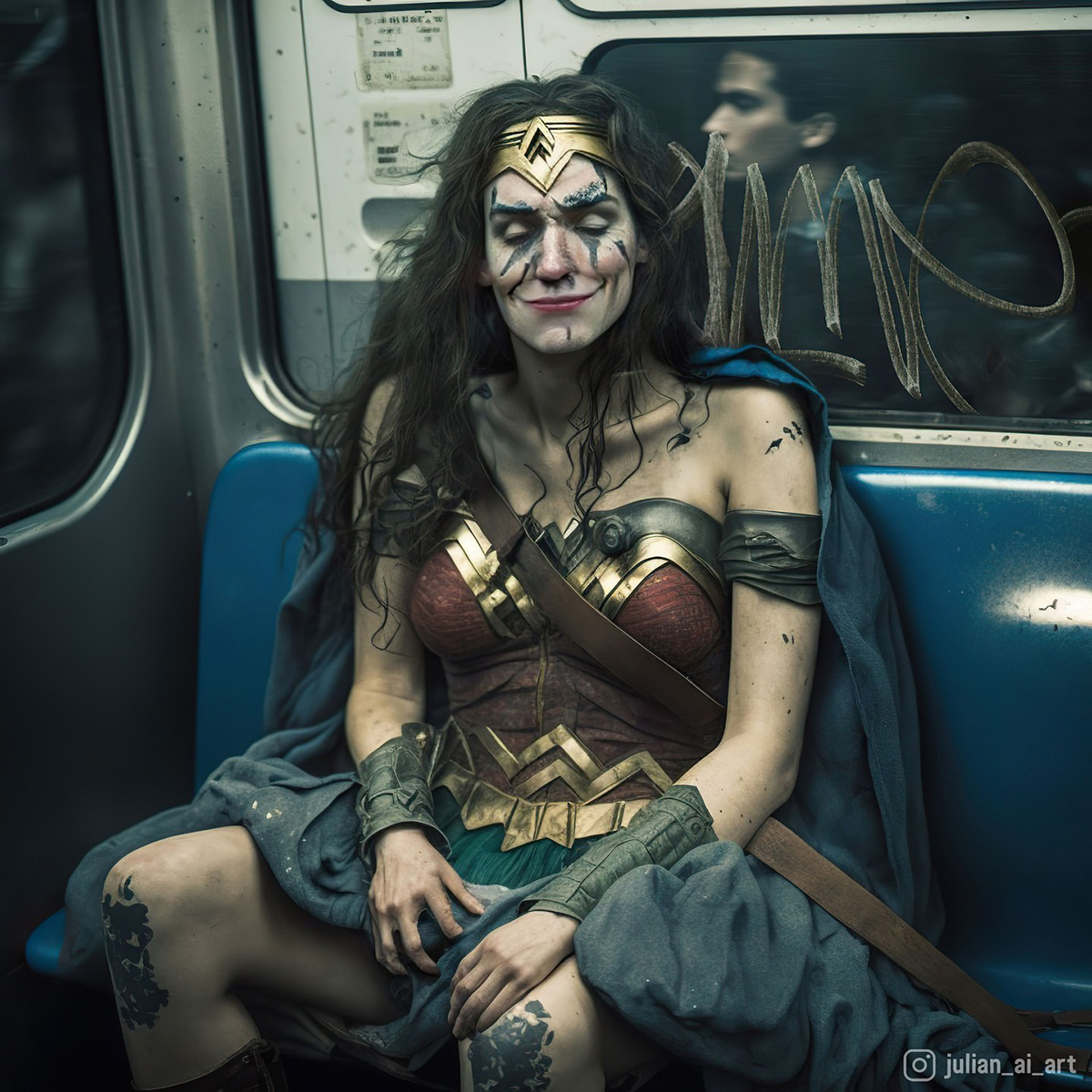 A.I. Art movie characters subway